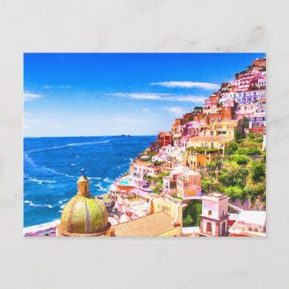 Love Of Positano Italy Postcard