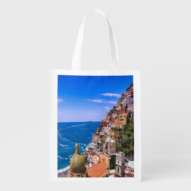 Love Of Positano Italy Reusable Grocery Bag (Front)