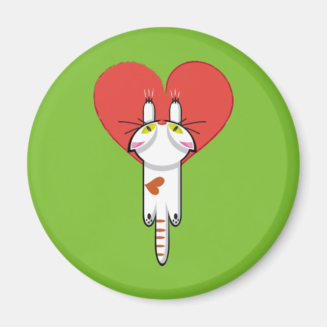 Love of the clingy cute kitty. Cat, Magnet (Front)