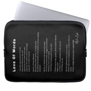 Love Of Words writer poem poetry wall art poster Laptop Sleeve