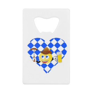love oktoberfest emoji credit card bottle opener