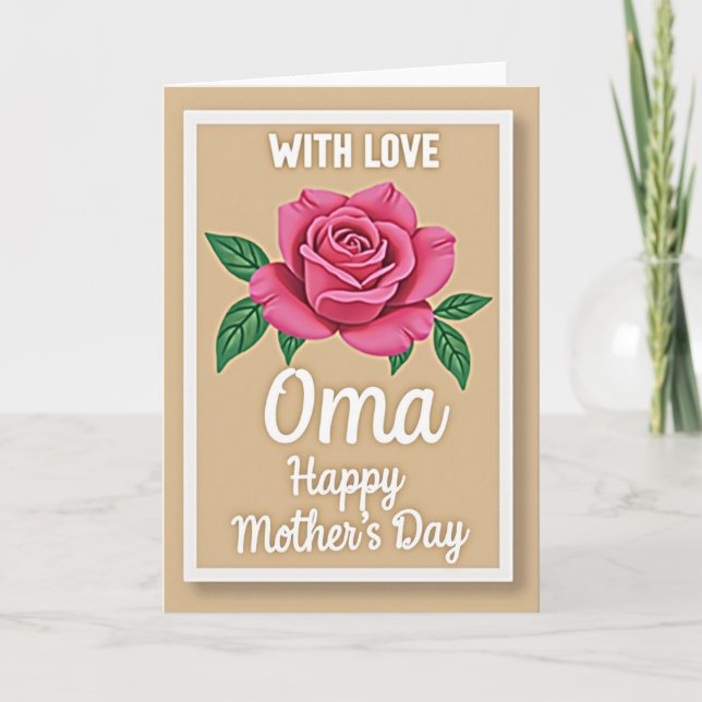Love Oma Mothers Day Card (Front)
