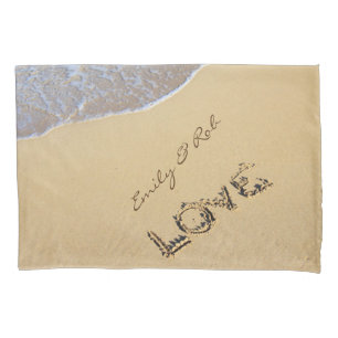 Love On A Beach Custom Pillow Case
