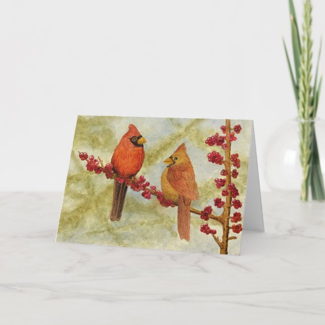 'Love on a Winterberry Branch' Card (Front)