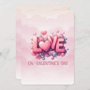 LOVE On Galentine's Day Holiday Card