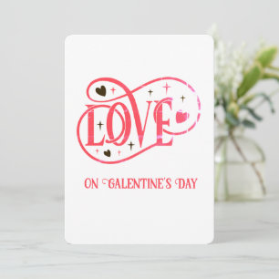 LOVE On Galentine's Day Holiday Card