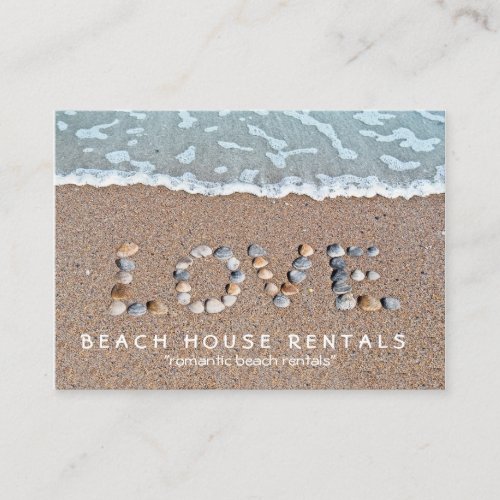 Love on the beach business card template