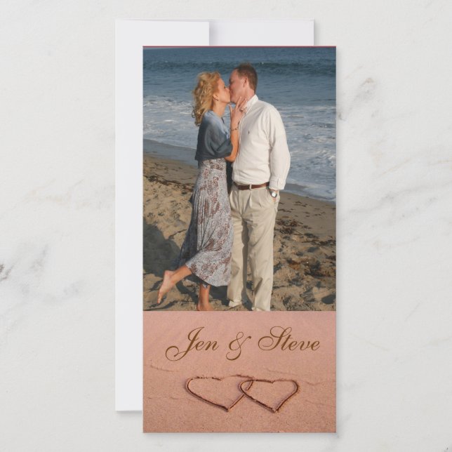 Love on the beach photo template (Front)