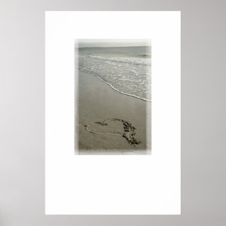 Love on the Beach Poster Print [with White Space]