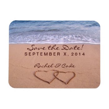 Love On The Beach Save The Date Magnet by perfectwedding at Zazzle