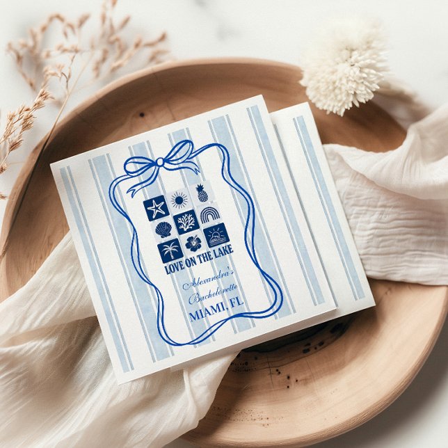 Love on the Lake Bachelorette Bash Napkins (Creator Uploaded)