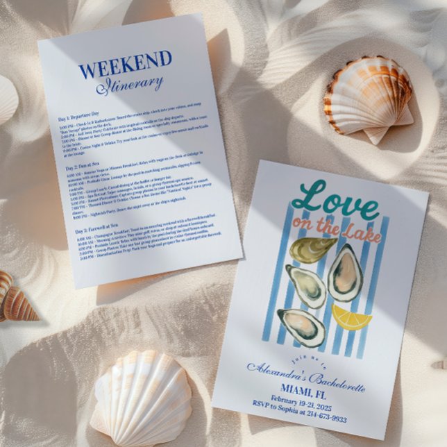Love on the Lake Bachelorette Getaway Invitation (Creator Uploaded)