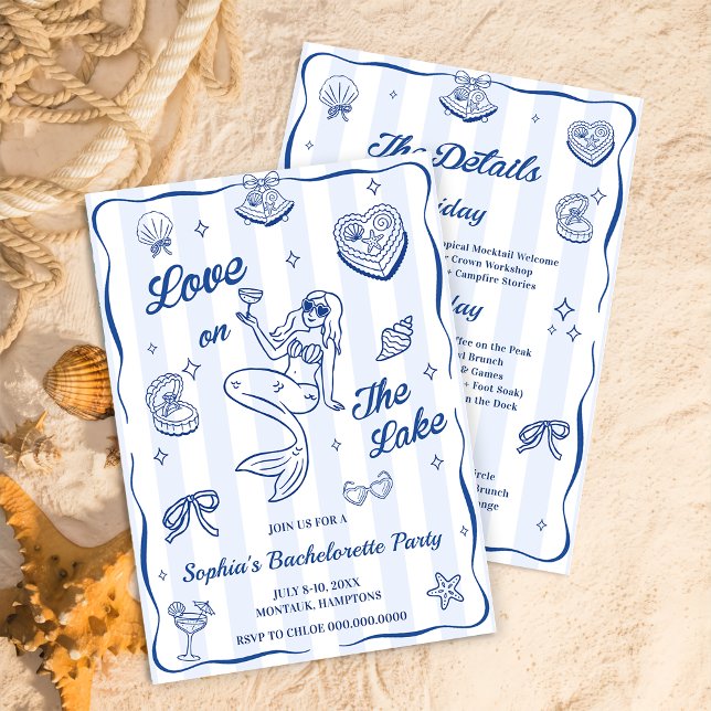 Love On The Lake Bachelorette Party Invitation (Creator Uploaded)