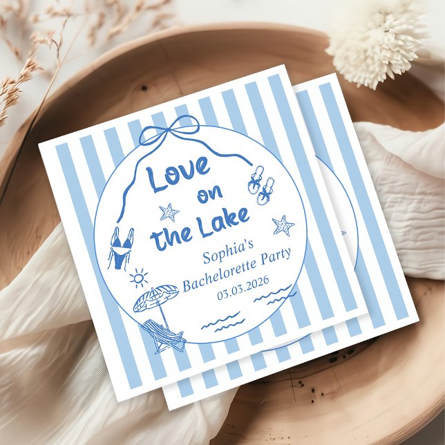 Love On The Lake Bachelorette Party  Napkins (Creator Uploaded)