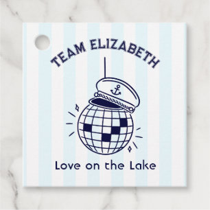 Love on the Lake Disco Ball Preppy Bachelorette Favor Tags