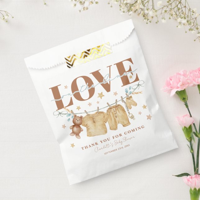 Love on the Line Baby Shower Favor Bag (Sealed)