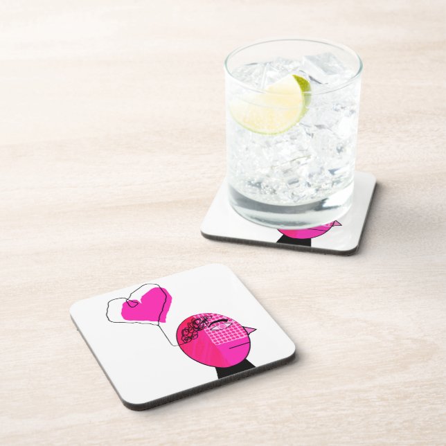 Love on the Mind Beverage Coaster (Right Side)