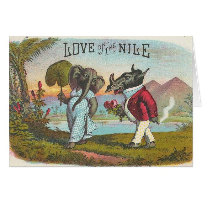 Love On The Nile Vintage Cigar Label Art Cards (Front Horizontal)