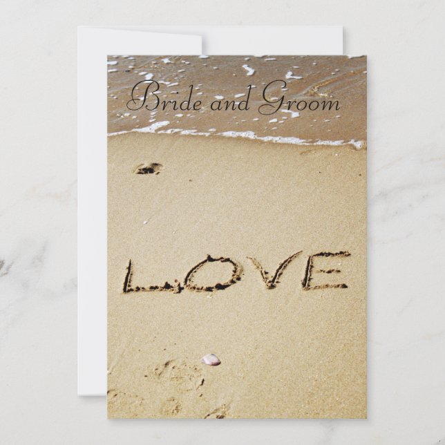 LOVE on the shore Invitation (Front)