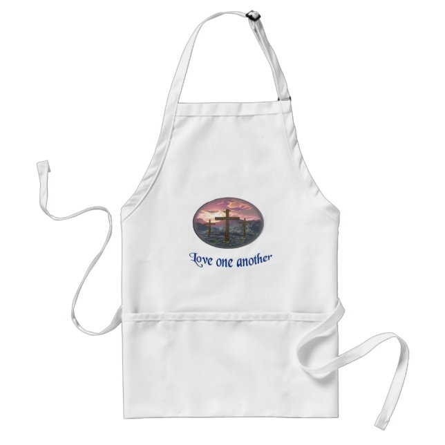 Love one another adult apron (Front)