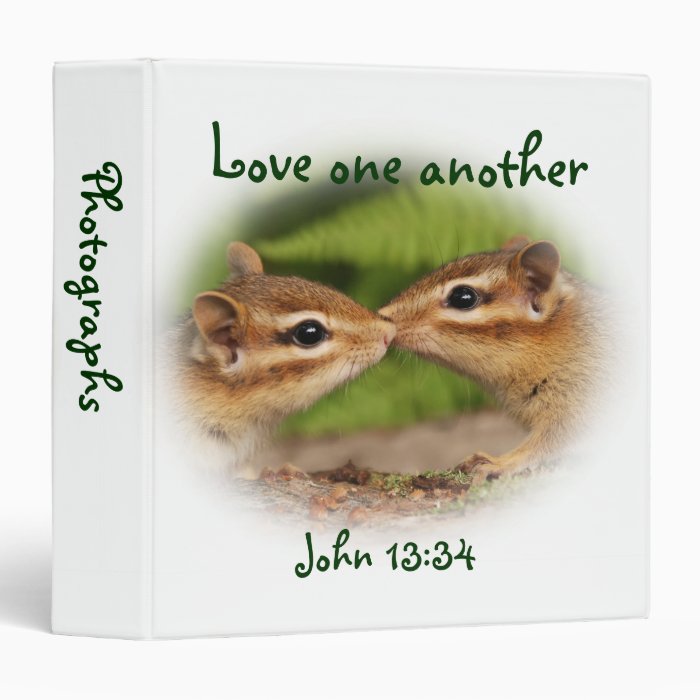 Love One Another Baby Chipmunks 1.5" Photo Album Binder