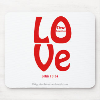 LOVE one another Bible Quote Mouse Pad