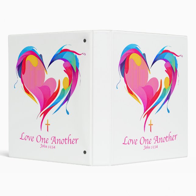 Love One Another Bible Verse John 1334  3 Ring Binder (Background)