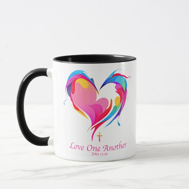 Love One Another Bible Verse John 1334  Mug (Left)