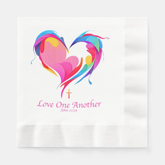 Love One Another Bible Verse John 1334  Napkins (Front)