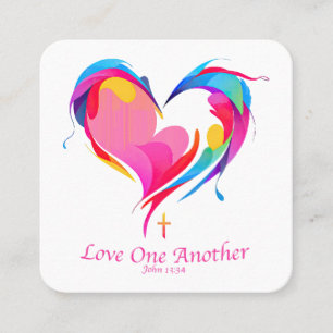 Love One Another Bible Verse John 1334  Square Business Card