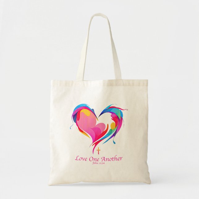 Love One Another Bible Verse John 1334  Tote Bag (Front)