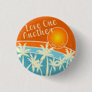 Love One Another Christian Design Button