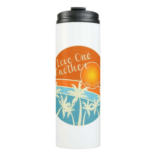 Love One Another Christian Design Thermal Tumbler (Front)
