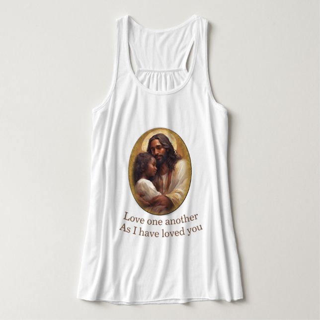 Love one another Christian Tank Top (Design Front)