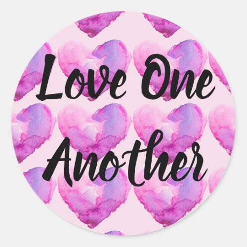Love One Another Classic Round Sticker