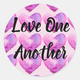 Love One Another Classic Round Sticker