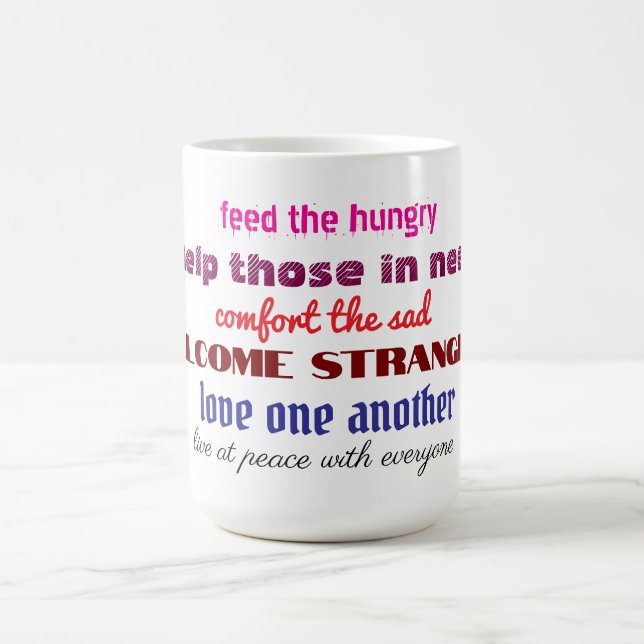 Love one another  coffee mug (Center)