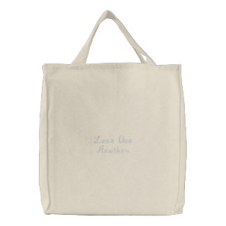 Love One Another Embroidered Tote Bag