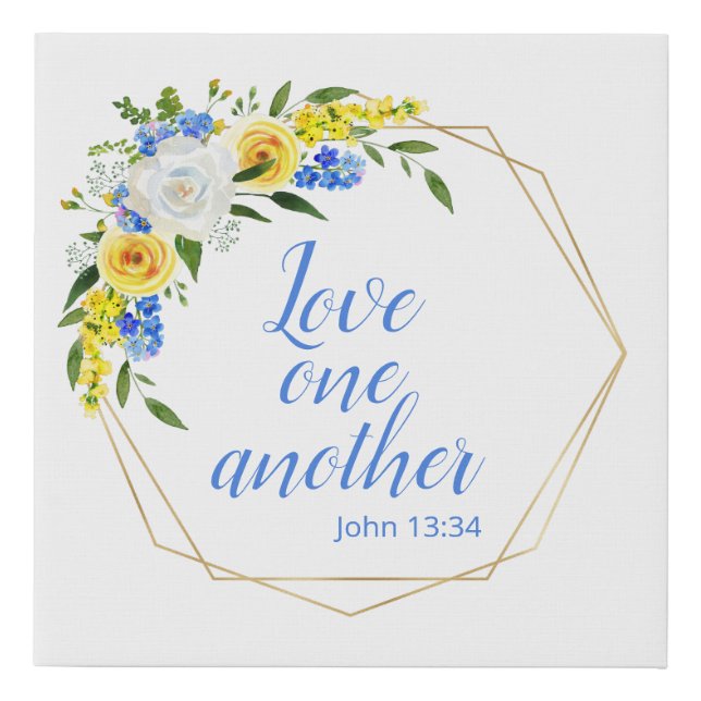 Love One Another  Faux Canvas Print (Front)