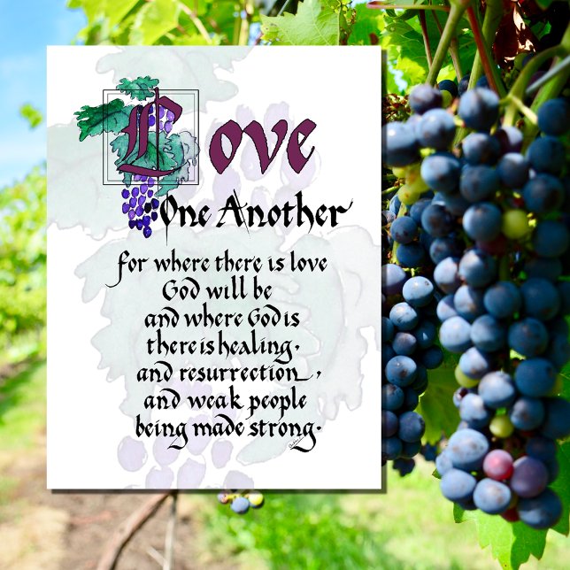 LOVE ONE ANOTHER GRAPES HEALING STRENGTH Poster  (Creator Uploaded)