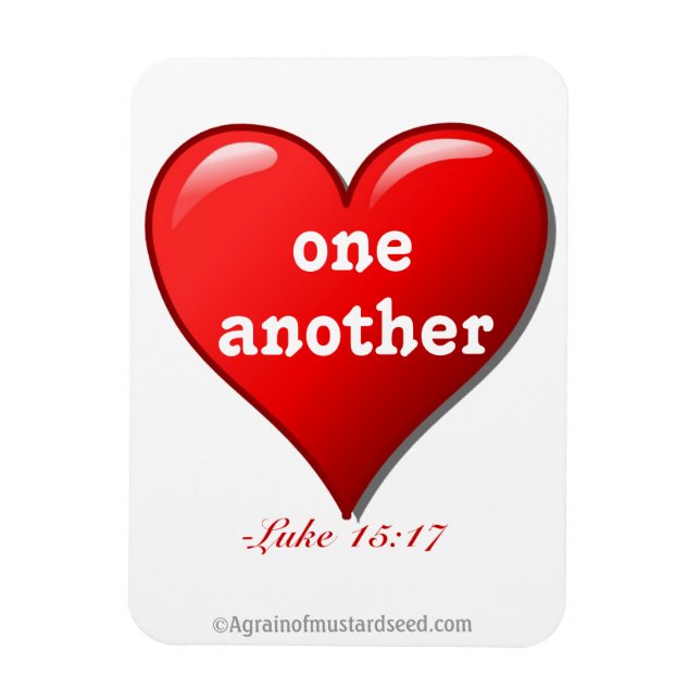 LOVE one another HEART Magnet (Vertical)