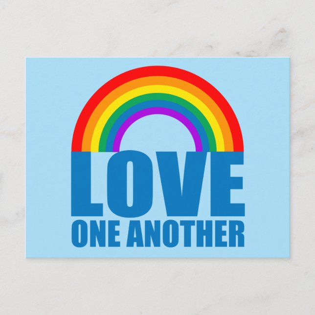Love One Another Inspirational Christian Verse Postcard (Front)