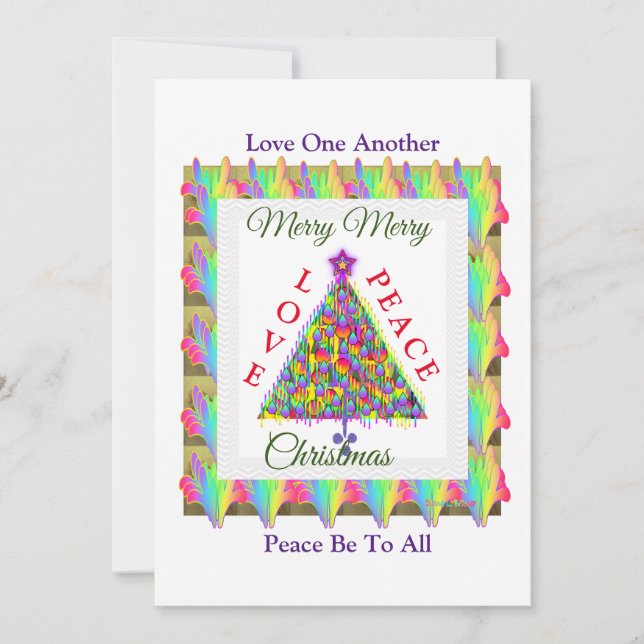Love One Another Merry Christmas  Holiday Card (Front)