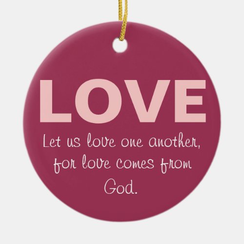 Love One Another Ornament Round