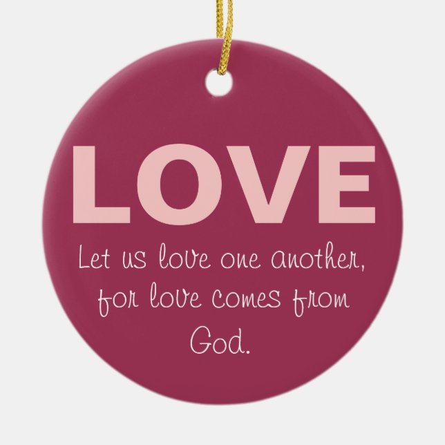 Love One Another Ornament Round (Front)