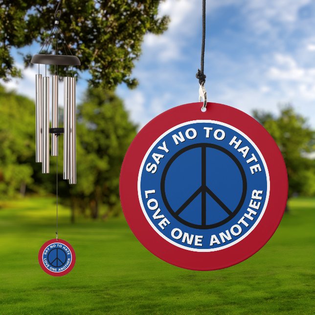 Love One Another Peace Wind Chime (Outdoor)