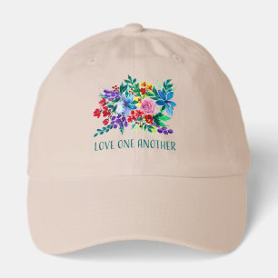 Love One Another Phoebe Floral Inspirational Hat