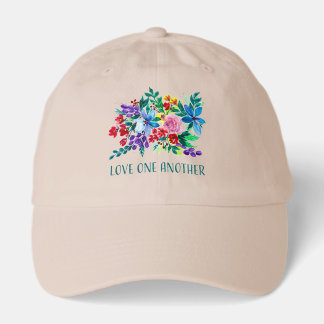 Love One Another Phoebe Floral Inspirational Hat