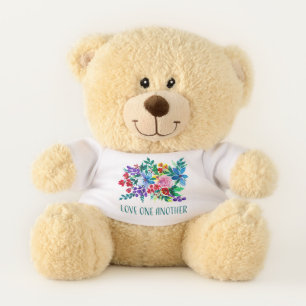 Love One Another Phoebe Floral Inspirational Teddy Bear
