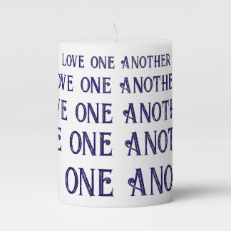 Love one another pillar candle